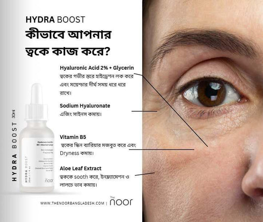 Hydra Boost | Hyaluronic Acid 2% + Vitamin B5 + Aloe leaf extract| 30ml