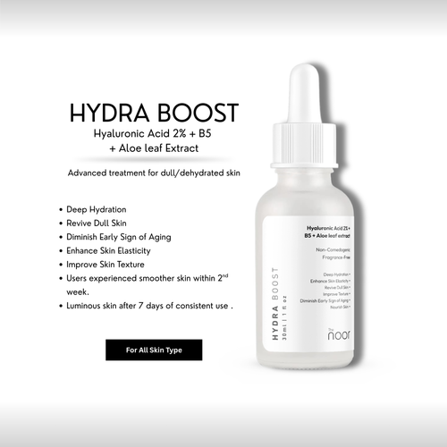 Hydra Boost |  Hyaluronic Acid 2% + Vitamin B5 + Aloe leaf extract| 30ml