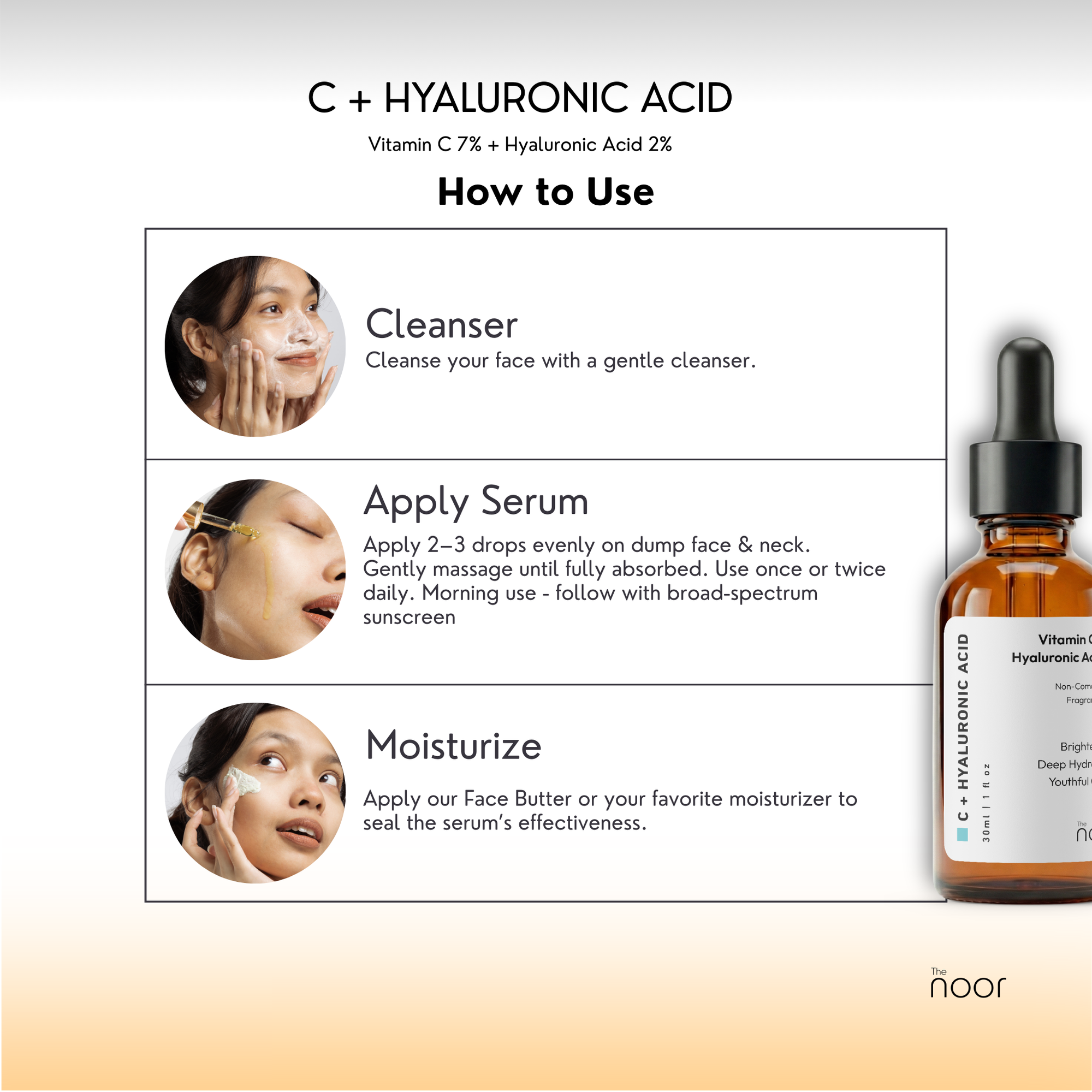 Vitamin C 7% + Hyaluronic Acid 2% Deep Glow Serum (30ml)