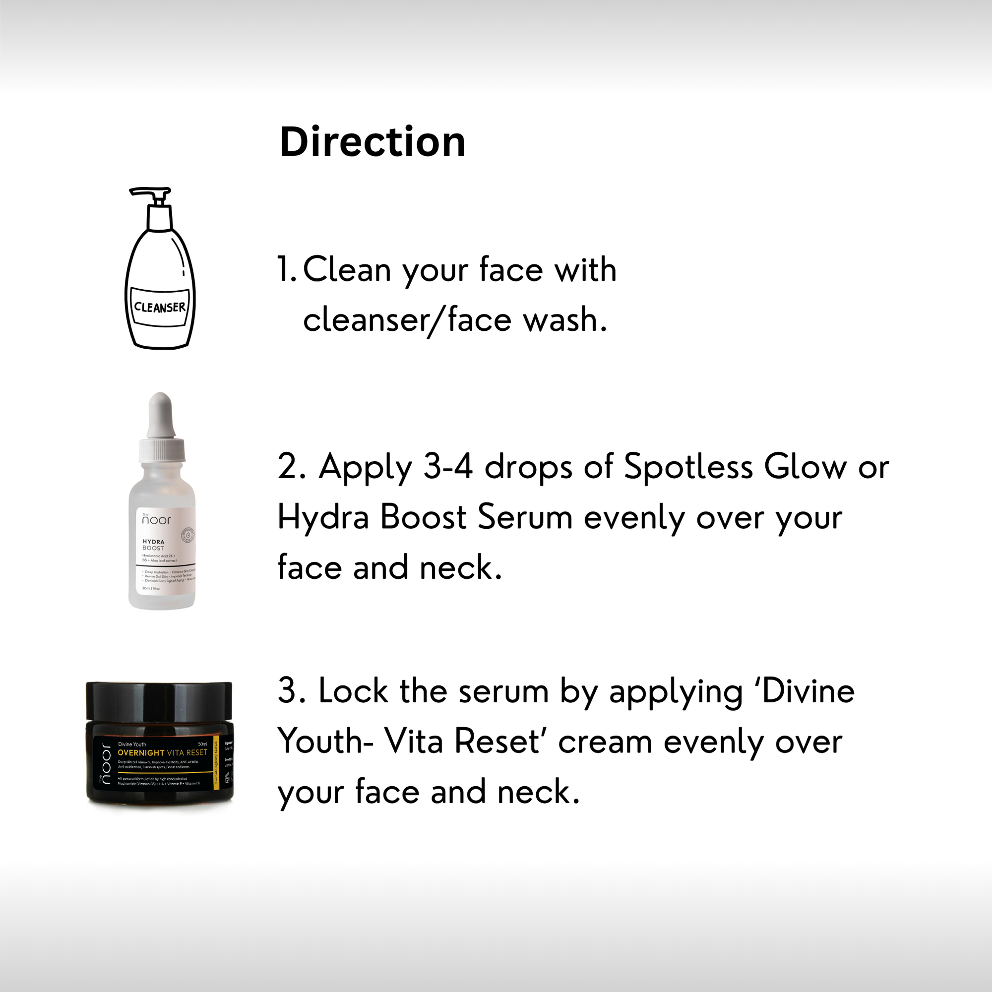 SPOTLESS GLASS SKIN TRIO | Spotless Glow + Hydra Boost + Divine Youth-Overnight Vita Reset