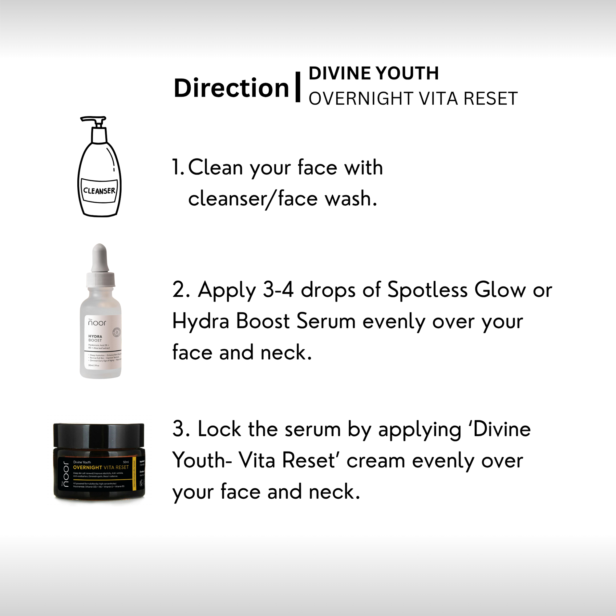Divine Youth | Overnight Vita Reset | high concentrated Niacinamide(Vitamin B3)+ HA + Vitamin E + Vitamin B5