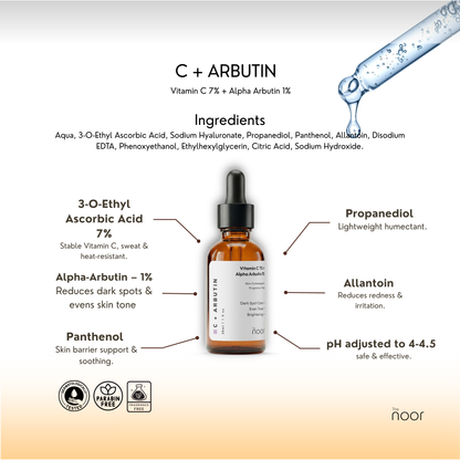 Vitamin C 7% + Alpha Arbutin 1% Spot Correct Serum (30ml)