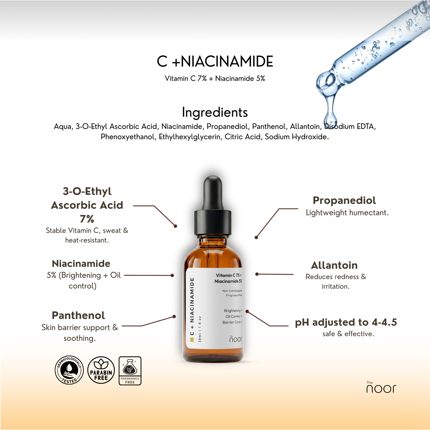 Vitamin C 7% + Niacinamide 5% Barrier Support Serum(30ml)