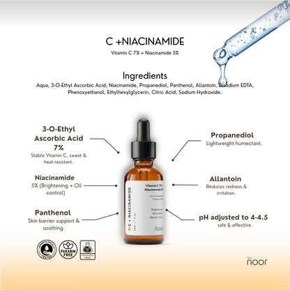 Vitamin C 7% + Niacinamide 5% Barrier Support Serum(30ml)