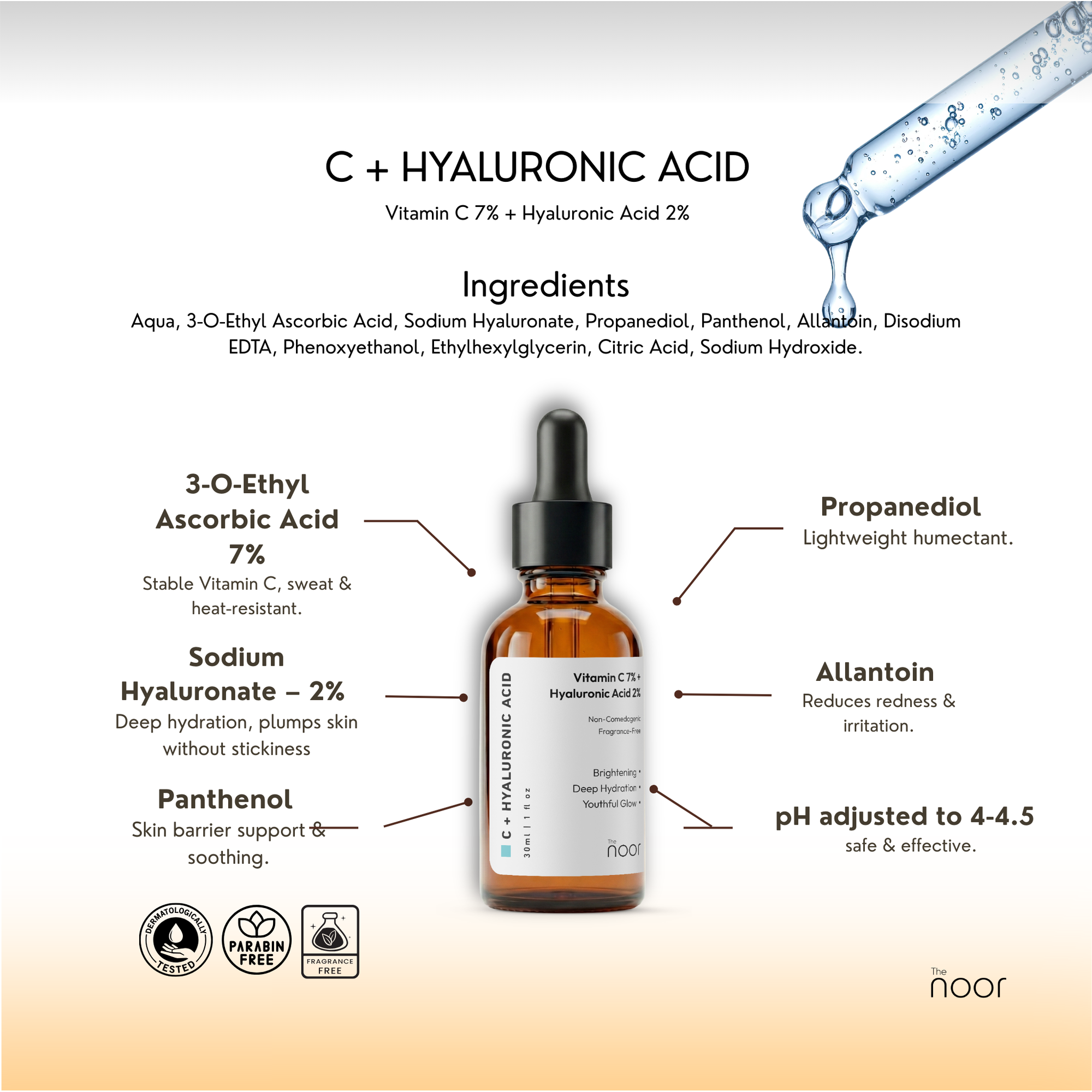 Vitamin C 7% + Hyaluronic Acid 2% Deep Glow Serum (30ml)