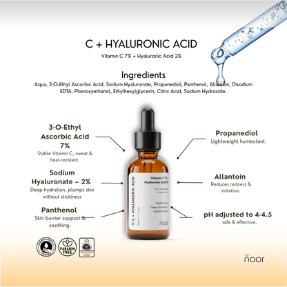 Vitamin C 7% + Hyaluronic Acid 2% Deep Glow Serum (30ml)