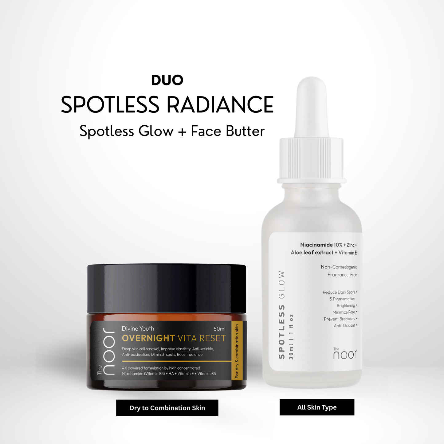Spotless Radiance Duo | Spotless Glow + Divine Youth-Overnight Vita Reset