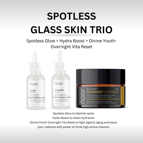 SPOTLESS GLASS SKIN TRIO | Spotless Glow + Hydra Boost + Divine Youth-Overnight Vita Reset