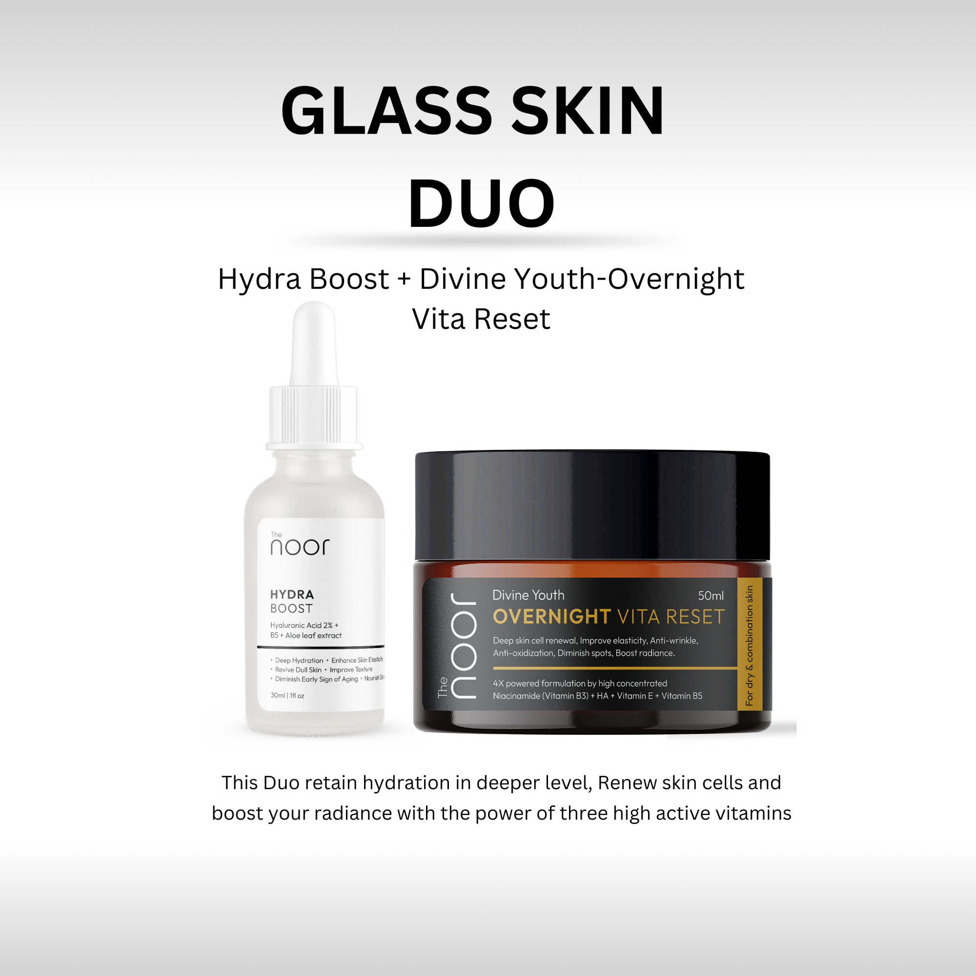 Glass Skin Duo | Hydra Boost + Divine Youth-Overnight Vita Reset
