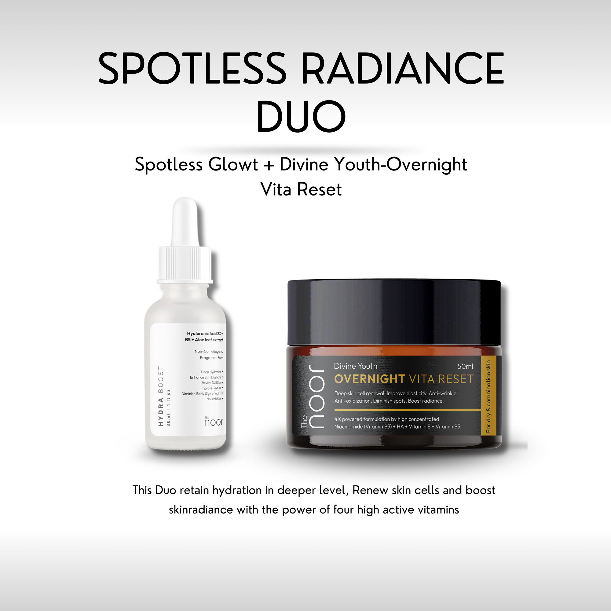 Spotless Radiance Duo | Spotless Glow + Diving Youth-Overnight Vita Reset
