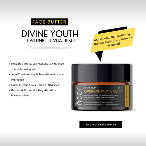 Face Butter - Divine Youth | Overnight Vita Reset | High concentrated Niacinamide(Vitamin B3)+ HA + Vitamin E + Vitamin B5